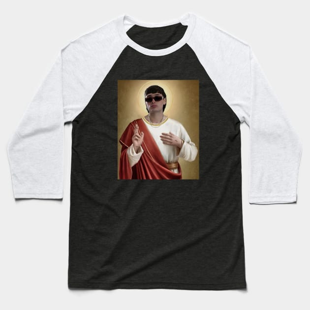 Peso Pluma x jesus meme Baseball T-Shirt by Abstrack.Night